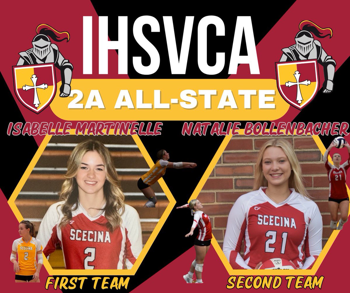 ❤️🏐💛 More amazing news for a few of our Lady Crusader volleyball members 💛🏐❤️ #indianavolleyballallstateteam