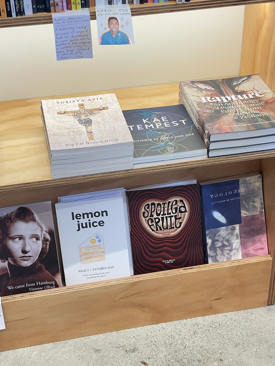 Āporo Press (@aporopress) on Twitter photo Some signed copies on the shelves at <a href="/GoodBookshopNZ/">GOOD BOOKS</a>! If you pop in tomorrow afternoon you might be lucky to get one signed by both editors! Some signed copies on the shelves at <a href="/GoodBookshopNZ/">GOOD BOOKS</a>! If you pop in tomorrow afternoon you might be lucky to get one signed by both editors!
