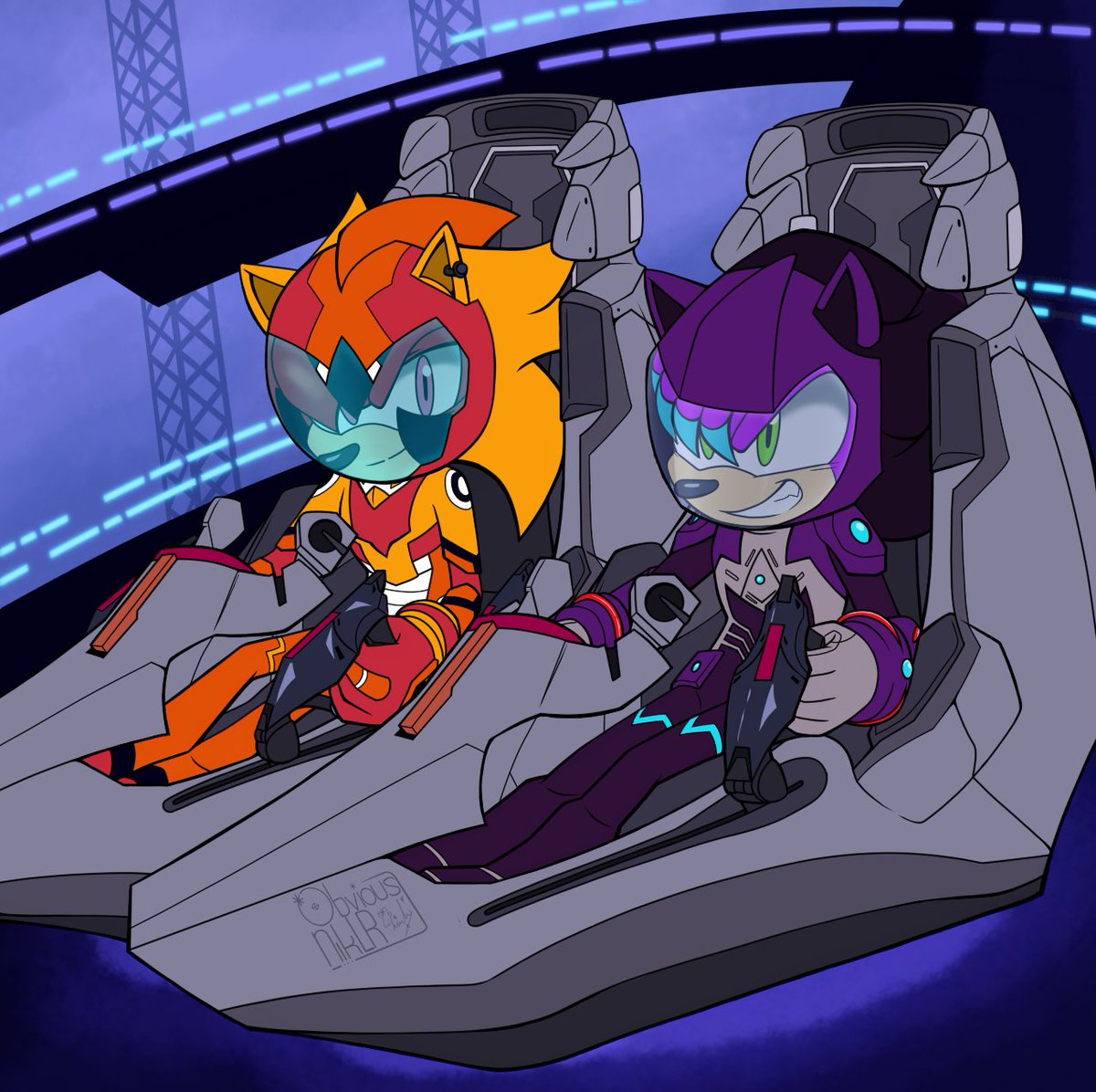 SonicHacki's tweet photo. Concorde the Hedgehog and Vermilion the Hedgehog with plugsuits (Concorde on Dark Mode)
both of them as EVA pilots
#SonictheHedgehog #SonicOC #Evangelion #Plugsuits
Artwork by @/obviousniklr https://t.co/HGwRtoPggl