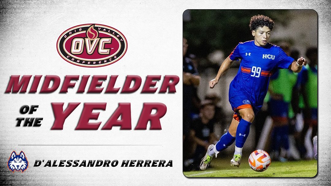 𝐌𝐞𝐧’𝐬 𝐒𝐨𝐜𝐜𝐞𝐫 𝐌𝐢𝐝𝐟𝐢𝐞𝐥𝐝𝐞𝐫 𝐨𝐟 𝐭𝐡𝐞 𝐘𝐞𝐚𝐫🏆

Congrats to D'Alessandro Herrera of <a href="/hcu_menssoccer/">HCU Men's Soccer</a> 

#OVCit | #DawgsUp