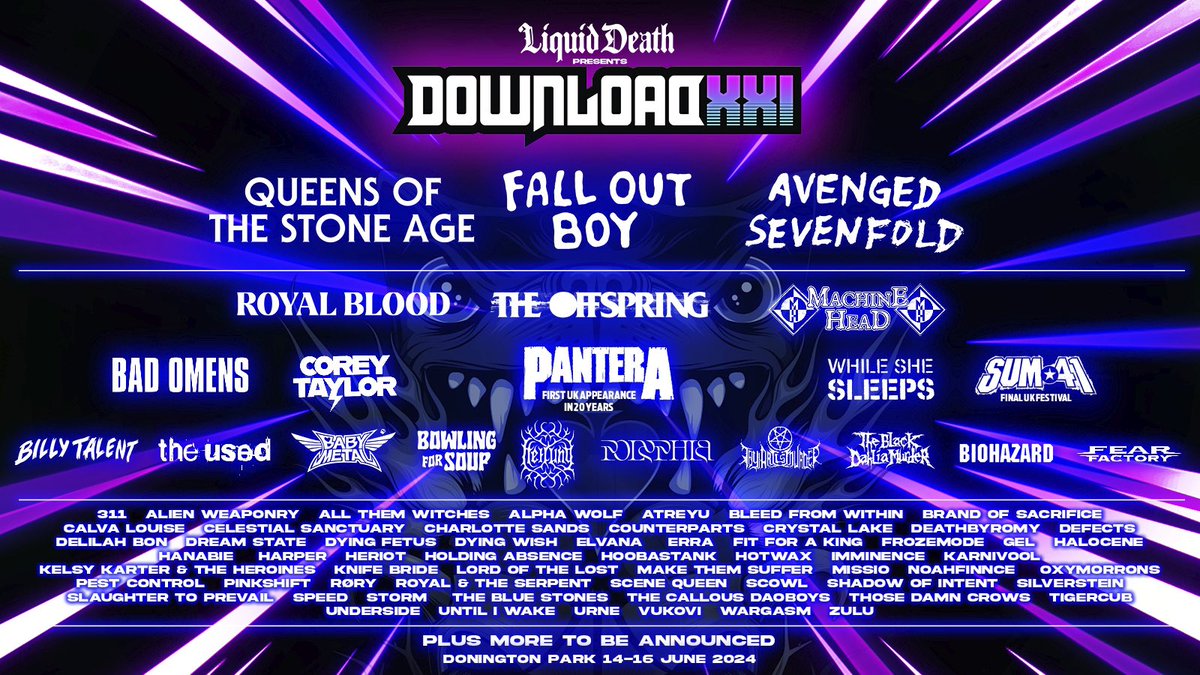 DOWNLOAD 2024

We’re beyond excited to be performing at DLXXI – the 21st Edition of Download Festival in 2024! #dlxxi 

Tickets on sale Thursday at 9am!