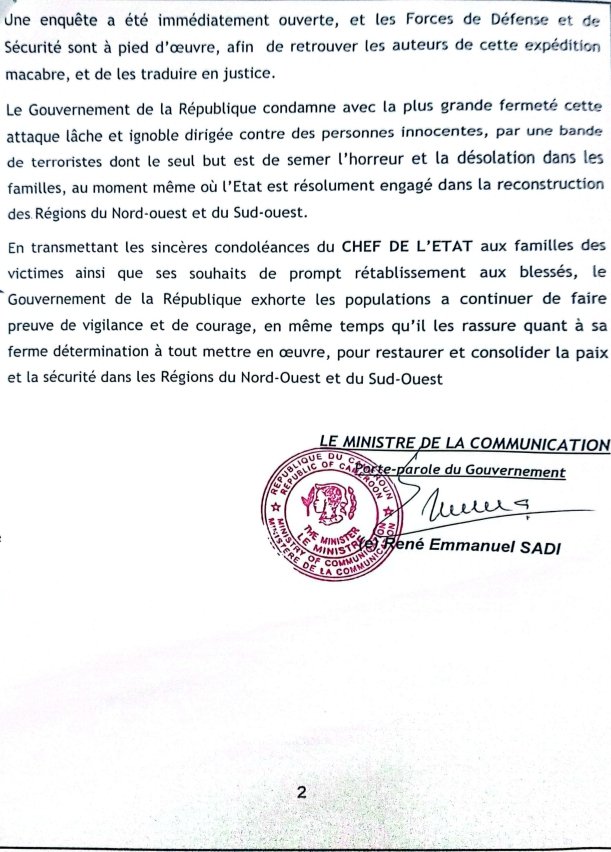 CRTV_web's tweet photo. Tueries de #Mamfe
Le gouvernement camerounais s'insurge. https://t.co/o60D15zdnq
