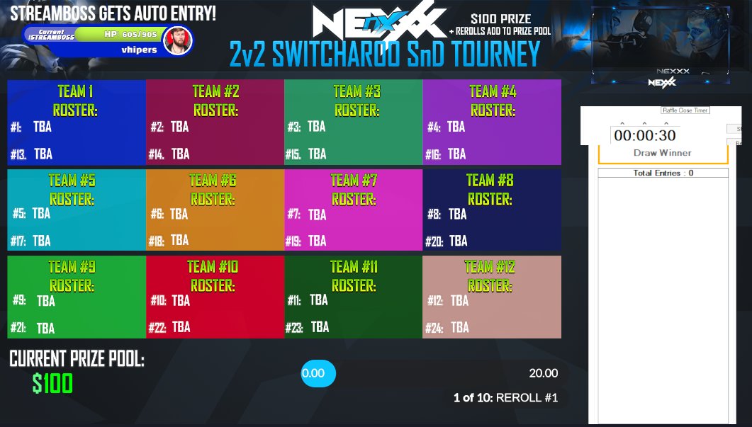 XBL_NexXx's tweet photo. $100+ 2v2 SND MW2 SWITCHAROO TODAY!
Last tourney on MW2 in the stream!

24 spots available. Just be in stream at 6:30 PM EST for a chance to get a spot. FREE ENTRY.

!checkin to activate your odds boost if you are a custom games player.

https://t.co/89uDgggwc9
SEE YOU ALL THERE!