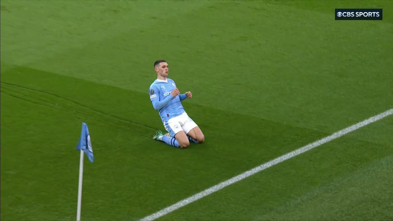 Phil Foden strikes right before halftime. 💥Man City have one foot into the Ro16. 👀