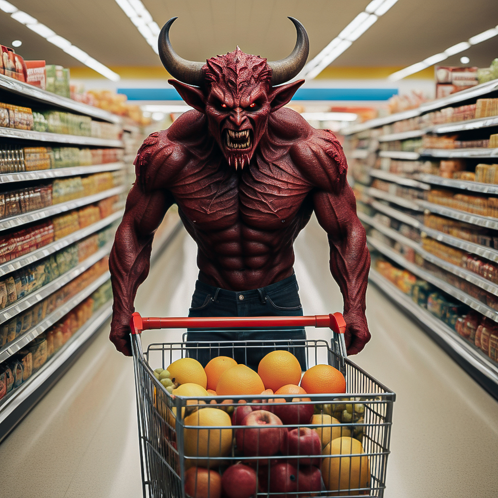 IvanBa_art's tweet photo. Appearance of a demon in a supermarket looking for fruit
#angrydemon #memedemon #memeart #aiart #AIArtCommuity https://t.co/gQ9VEq7OAx