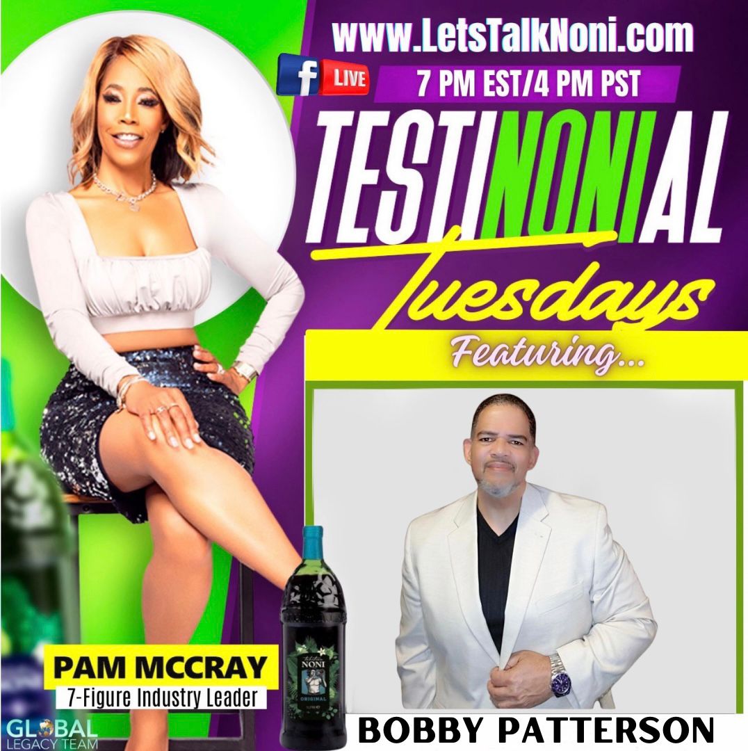 WellnessTabi's tweet photo. Testinonial Tuesday! Tune in today at 7 pm EST as we go live at https://t.co/fpE7KrboFT

It’s time for another #TestinonialTuesday and another story that will change your life! 

Tune in today as Bobby Patterson, shares his journey of weightloss and health.

#BringingNoniBack https://t.co/0i3flHxl6p