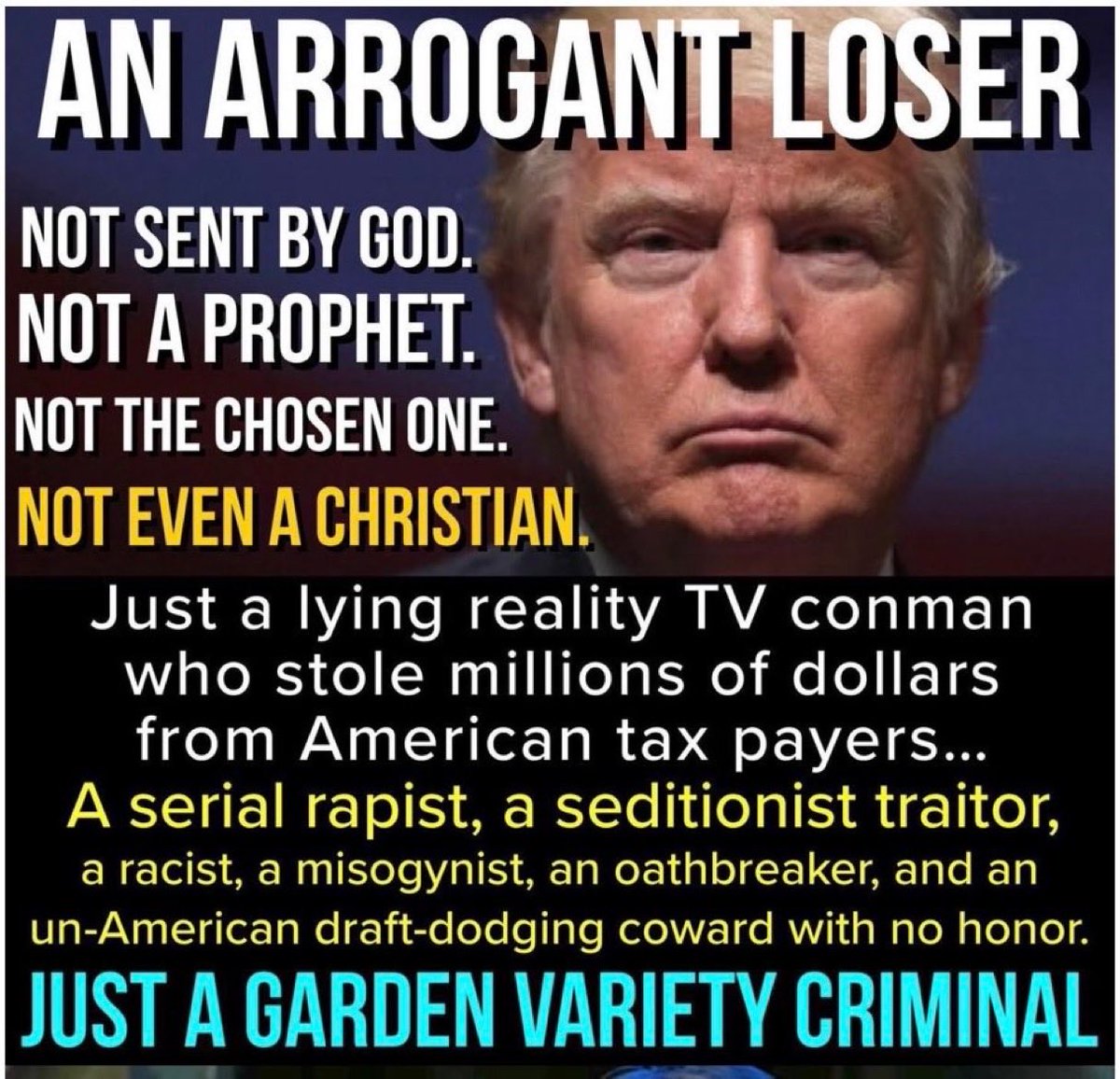 <a href="/TheDemCoalition/">Democratic Coalition</a> <a href="/djrothkopf/">David Rothkopf</a> Trump is a loudmouth, a liar and a LOSER!