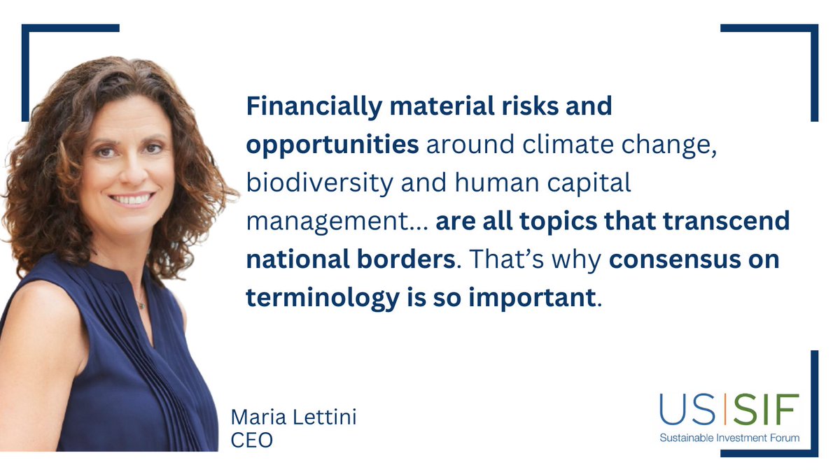 US_SIF's tweet photo. Check out @MariaLettini's piece in @ESGClarity today on the standardization of definitions in the #SustainableInvesting industry: https://t.co/Hv5bXAtZao https://t.co/I53ueRBVmn