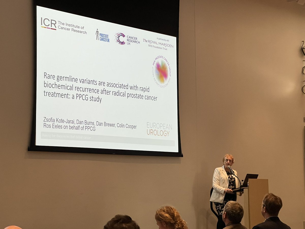 IcgcArgo's tweet image. Ros Eeles kicking off our oral presentation session discussing rare gremlins variants and their association with rapid biochemical recurrence after radical prostrate cancer treatment.

@ICR_London #ICGC23