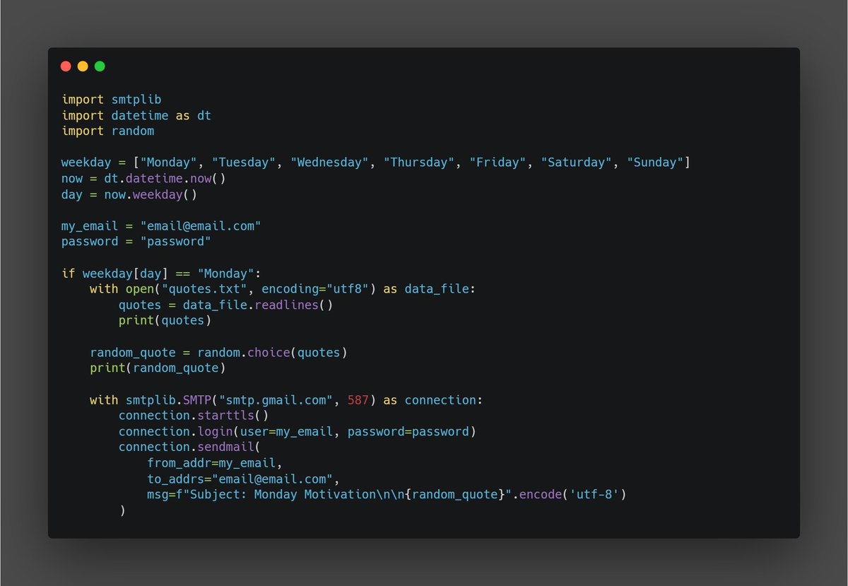 AyanshuDev's tweet photo. Monday Motivation project's source code: https://t.co/Y4kV7PTBRF