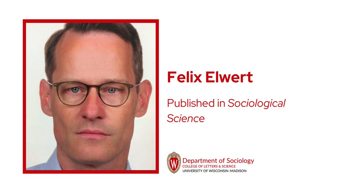 UWSoc's tweet image. 📝Felix Elwert published “Feasible Peer Effects: Experimental Evidence for Deskmate Effects on Educa-tional Achievement and Inequal-ity” in @SociologicalSci with Tamás Keller sociologicalscience.com/download/vol_1…
#NewPub