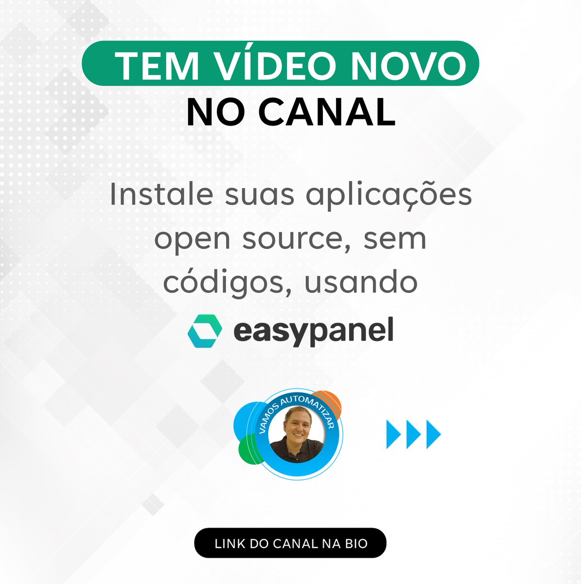 VAutomatizar's tweet photo. Nesse vídeo ensino como instalar e configurar a plataforma Easypanel, um painel de controle visual e intuitivo para implantação e gerenciamento de aplicações open source
#easypanel #opensource #automation #citizenautomation #nocode #lowcode https://t.co/xaSaHAJtv4