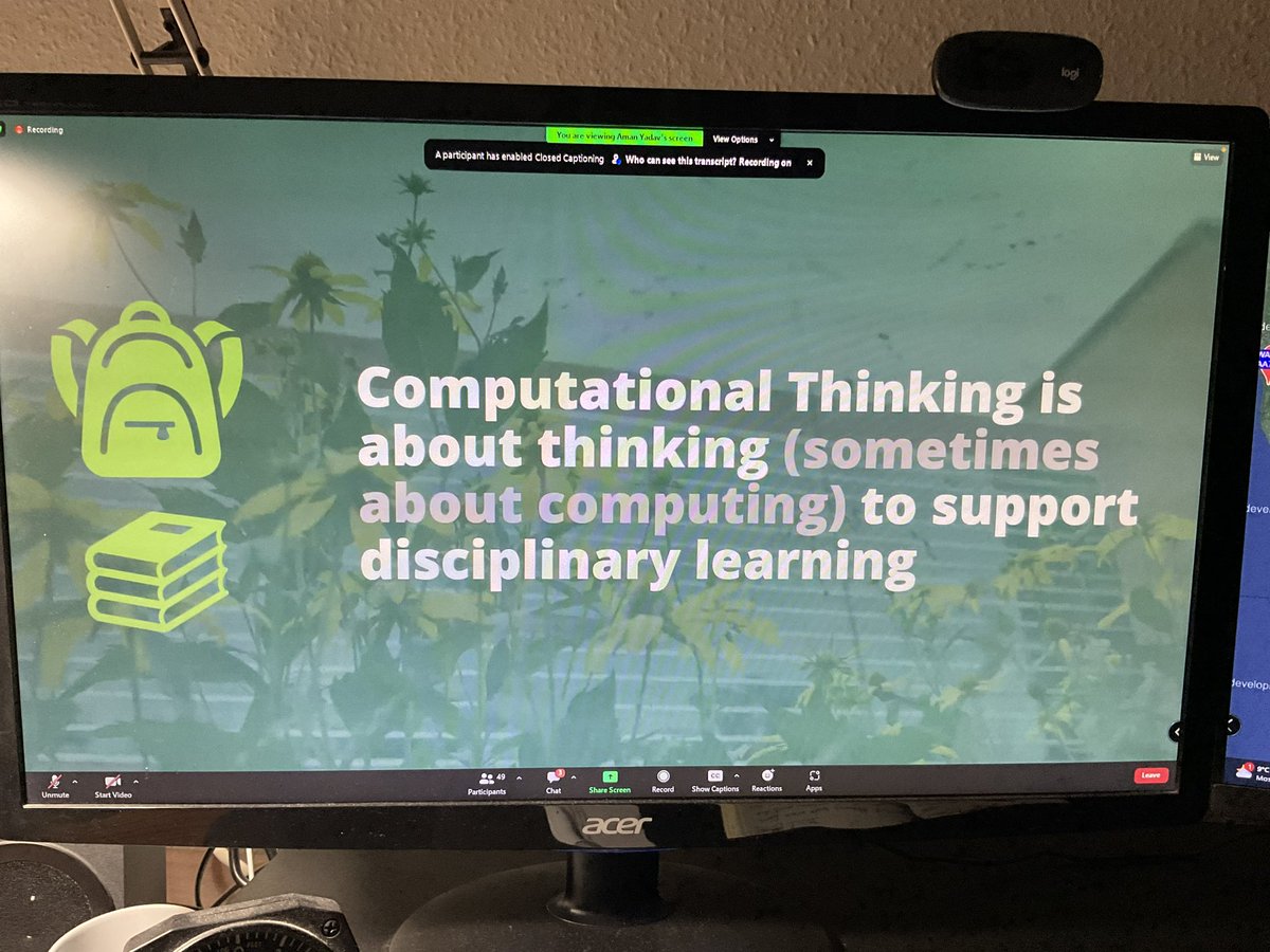 Another fascinating and important computing research seminar from the team at @RaspberryPi_org and computing research centre. This session was about computational thinking and how it can be used across the curriculum to support thinking and problem solving. #rpfseminars #CSed
