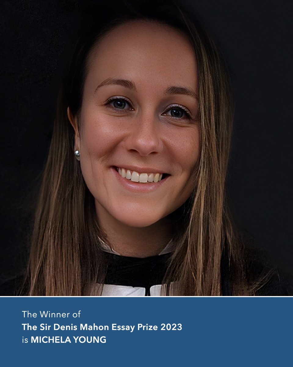 We’re delighted to announce that the winner of the Sir Denis Mahon Essay Prize 2023 is Michela Young, a PhD student at the University of Cambridge, for her study of Caravaggio and Rembrandt’s versions of the ‘Supper at Emmaus’.

sirdenismahonfoundation.com/sir-denis-maho…

<a href="/MichelaYoung/">Michela Young</a>