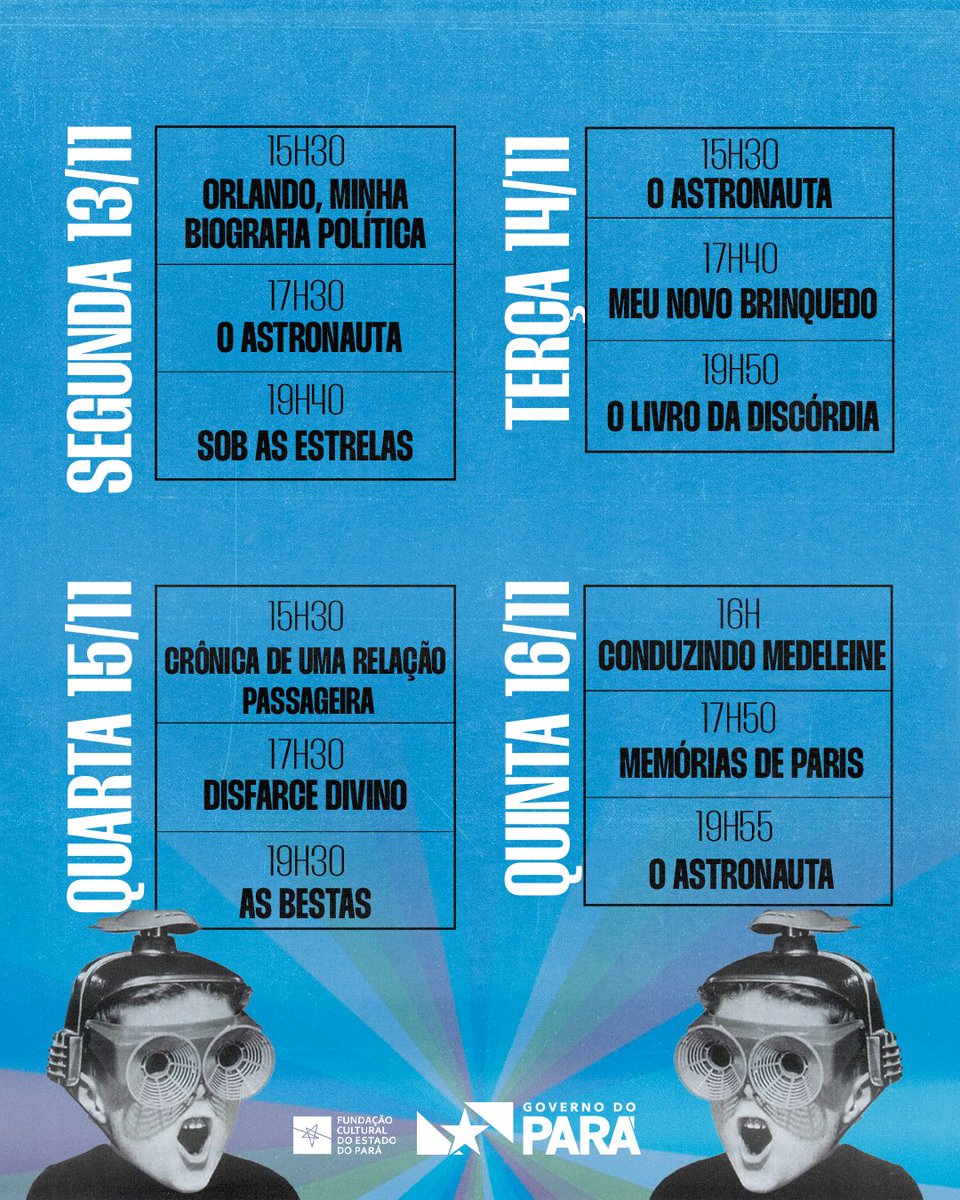 #OLiberoVoltou | Todo mundo já sabe, nessa quinta-feira (9) a gente tem um encontro marcado, né?!
Então aproveita e vem conferir a programação dos próximos dias. O Líbero tá de volta e com mais uma edição do Festival Varilux de Cinema Francês. Tá imperdível!
