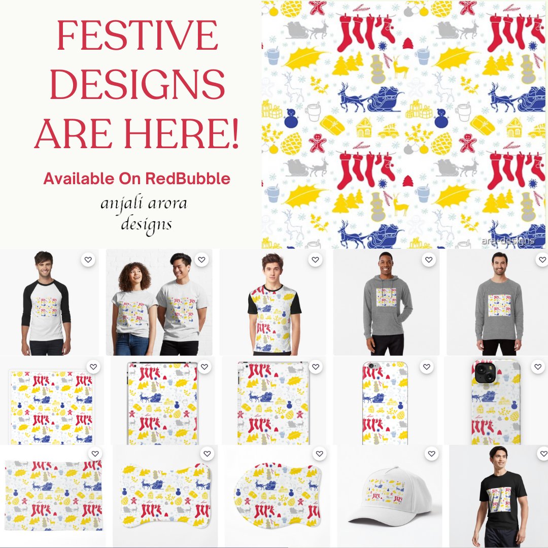 AnjaliaroraD's tweet image. 🎅 "Festive 'Enchanted Christmas Wonderland' Pattern" 🎄
 Explore this design on RedBubble at redbubble.com/shop/ap/154401… for festive fashion and decor. 🌲🛍️

#HolidayPattern #ChristmasDesign #FestiveJoy #FestiveFashion #HolidayDecor  #FestiveHug #JingleAllTheWay
