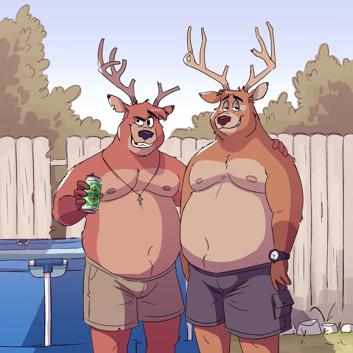 Ruffus_Woofus's tweet photo. (old drawing) More big and drunk deers 🍺🦌 https://t.co/9uvvUdpTpz