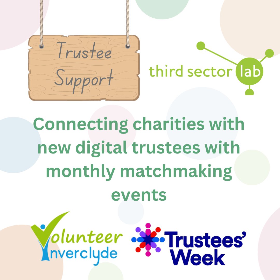 Does your Board need a technical or digital expert? Join @ThirdSectorLab's monthly matchmaking event where you can meet new folk with tech backgrounds interested in joining a Board! Read more: thirdsectorlab.co.uk/digital-truste…. #TrusteesWeek
