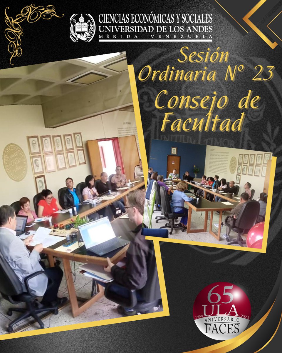 ¡Gracias a nuestros consejeros de facultad! 
Celebramos 65 añosde excelencia académica y compromiso con nuestra comunidad. Su asistencia a la sesión ordinaria de hoy es un testimonio de su dedicación.
¡Sigamos construyendo juntos un futuro brillante para nuestra FACESULA