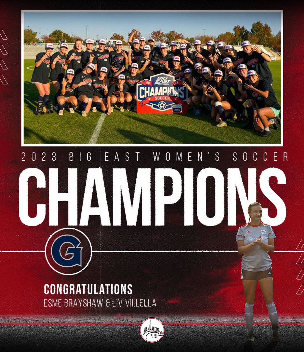 ManhattanSC_NYC's tweet photo. Congratulations to the MSC USL women that have been crowned conference champions and punched their tickets to the Division I and Division III National Tournaments!🔴
#MSCStrong #MSCon3 #MSCFamily #ForTheW #NCAA #Tournament #Soccer #womenssoccer #NYCSoccer #Hoyas #CCSU #Amherst https://t.co/suclloRJWc