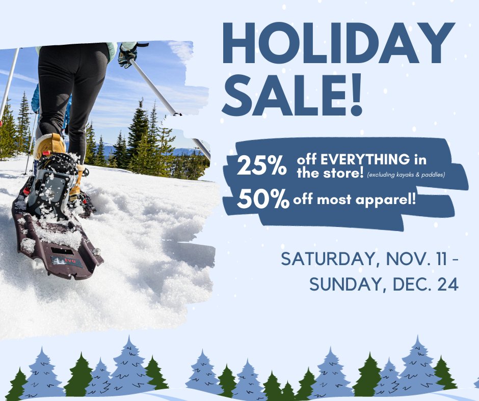 GearUpHeadOut's tweet photo. We usually wait until after the Turkey, but we are getting a couple weeks head start. For gift ideas and how you can take advantage of our biggest discounts this holiday season, please visit https://t.co/sx68sAKPAX.
#gearupheadout #holidaysale #shoplocal #giftofadventure https://t.co/ff0TsUOjPi
