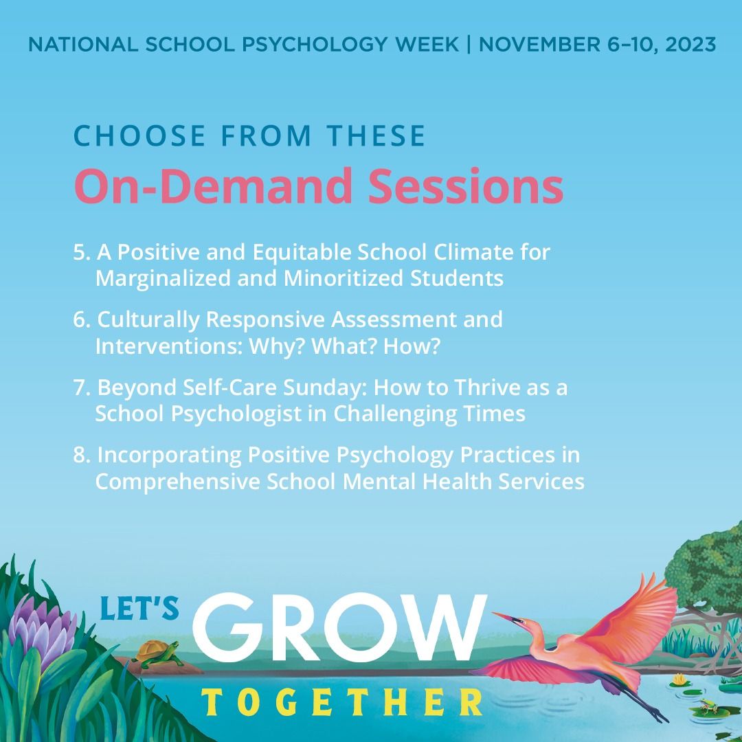 To celebrate #SchoolPsychWeek, we are offering a LIMITED TIME SALE on eight webinars that complement the aspects of growth that are fundamental in supporting students' well-being. 
Get 10% off 1–4 sessions and 15% off 5–8 sessions. 
To learn more, visit: 
bit.ly/46Z8opR