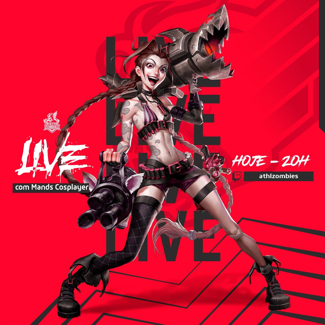 Bora pra mais uma live? 🧟‍♂️

Hoje, às 20h, a <a href="/mandscosplayer/">𝑀𝒶𝓃𝒹𝓈𝓏𝒾𝓃𝒽𝒶 🦋</a> 🧜🏼‍♀️ comanda nossa live de League of Legends na Twitch!

Esperamos vocês!

#GoAthz #Athletico #AthleticoZombies #LeagueOfLegends #Twitch