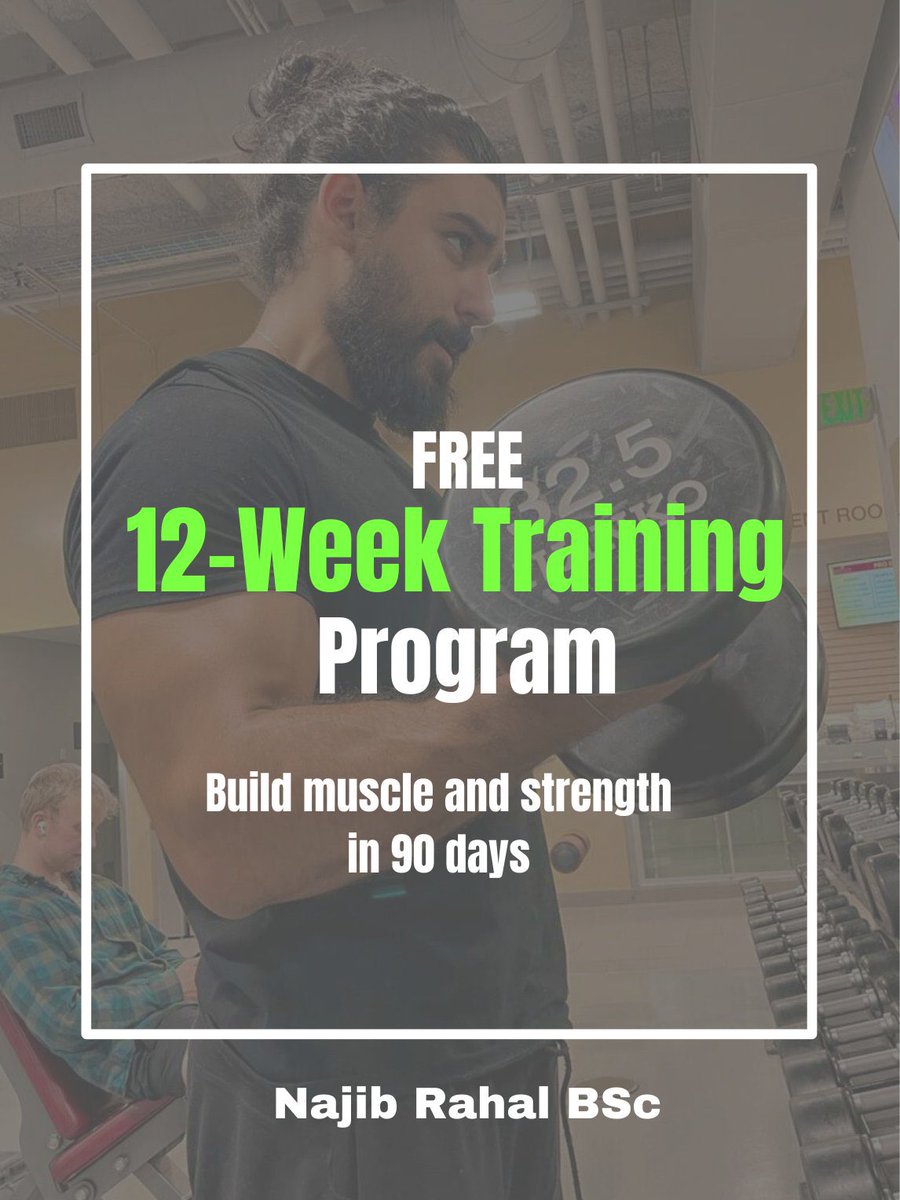 FREE 12-Week Lifting Program I wrote a new lifting program for muscle and strength gains. Expect to be bigger, stronger, and healthier by the end of it. Grab it here for free najibrahal.gumroad.com/l/cpmjyv