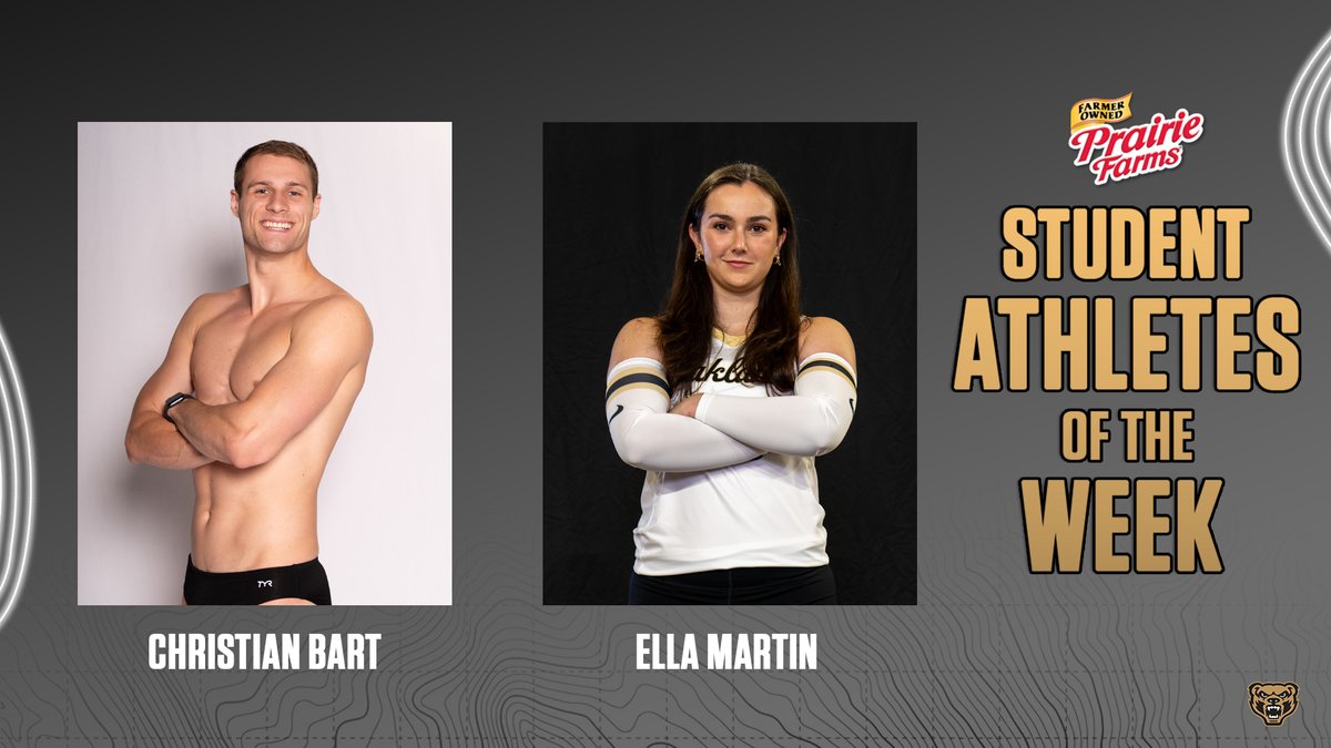 Shoutout to our OU Prairie Farms Student Athletes of the Week!

Congrats on a stellar week, Christian and Ella!