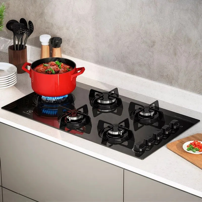 Cooktop a Gás 5 Bocas KE5TD com Queimador Tripla Chama Lateral Electrolux BIVOLT