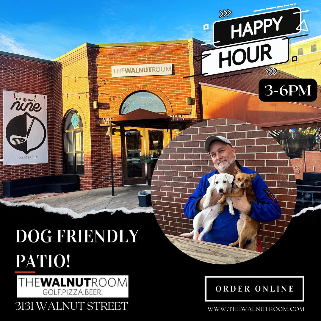 TheWalnutRoom's tweet image. Come enjoy the last day of warm weather before the cold on our patio! Grab the dogs and head into Walnut Room this afternoon! Happy Hour • 3-6pm!