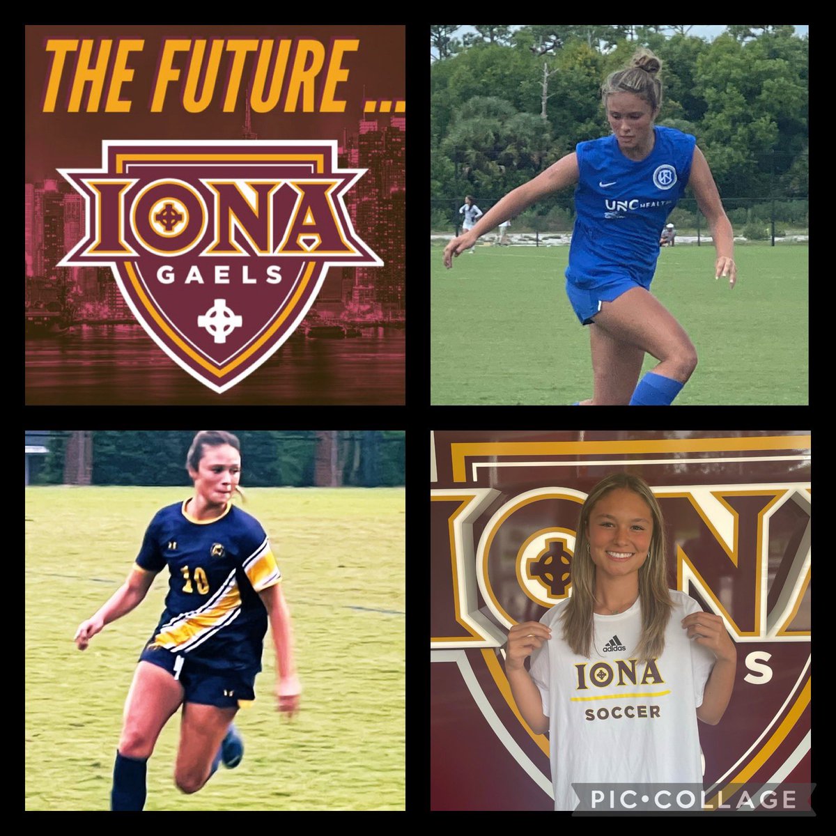 SienaClark4's tweet photo. National Signing Day at my school for myself and my soccer teammates will be next week on 11/15. Beyond excited to sign and commit to being an Iona Gael @ionauniversity @IonaWSOC @toddplourde2 @coachmartinoIWS 
@ImCollegeSoccer @ImYouthSoccer @GAcademyLeague https://t.co/qx12ZiFUb6