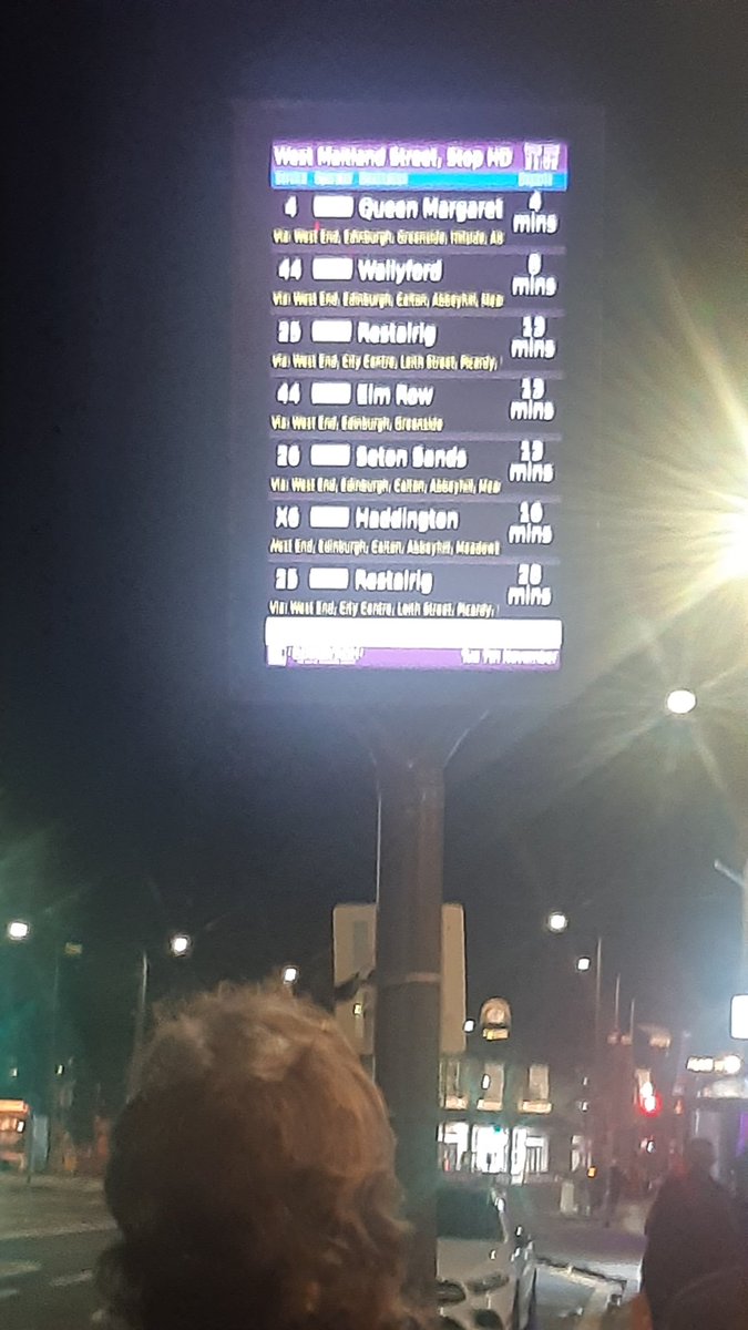 Much as I know that <a href="/on_lothianbuses/">Lothian Buses</a> offer one of the best bus services in the UK, guys, your new "live" tracker service is fecking useless. 1 minute before this photo a 26 was showing as  due, then disappeared. The 44 then disappeared too. I mean, and with no disrespect,  WTAF?