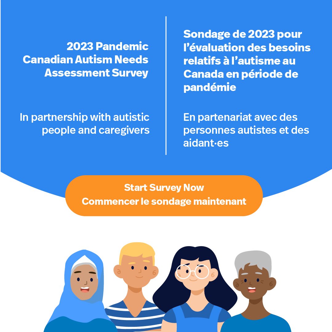 spectrumadvntg's tweet image. We invite autistic adults and caregivers of autistic children of all ages living in Canada to complete the 2023 Pandemic Canadian Autism Needs Assessment Survey. Start survey now: autismspeaks.pulse.ly/c2urg4urw8
