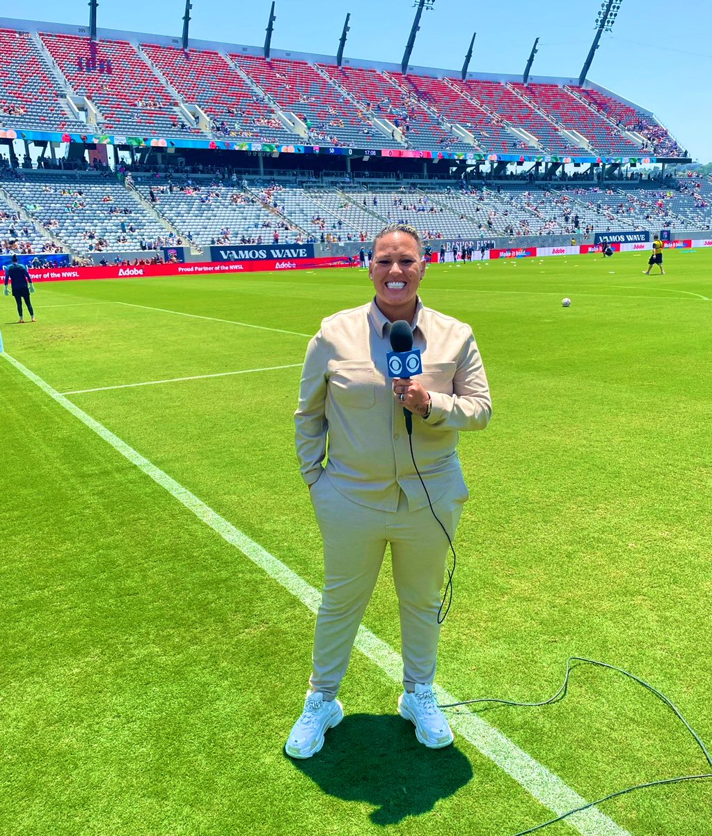On my ✈️ flight to San Diego and en route to the ship 🏆 super excited to be heading back to Snapdragon stadium 🏟️ again for the <a href="/NWSL/">National Women’s Soccer League</a> championship. I will be sideline with an amazing team <a href="/CBSSports/">CBS Sports</a> . I’m so excited and it’s only Tuesday 🤣 let’s go. #NWSL #Championship #CBS 📺