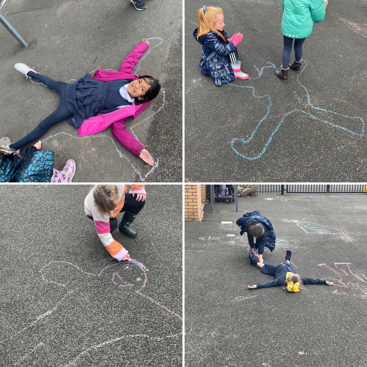 Mrs_RWilson's tweet photo. We are learning all about the human body, so we decided to use natural materials to create a body, we also drew around each other and labelled different parts of the body 🩻👥 @JPrimary #outdoorlearning https://t.co/9a4y4TSTb9