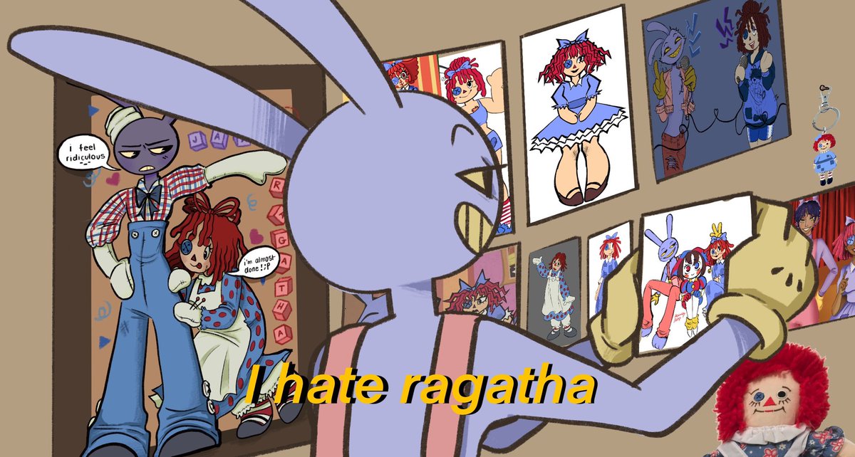 passionatelynot's tweet photo. i wanted to do this originally w gangle but i realized I only draw ragatha 
〒▽〒 #ragatha #jax #TADC #TheAmazingDigitalCircus https://t.co/qJTnB3HrOa