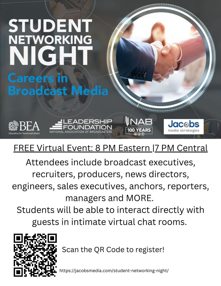 Free Virtual Event for Students on November 15, 2023 at 7 pm!!
