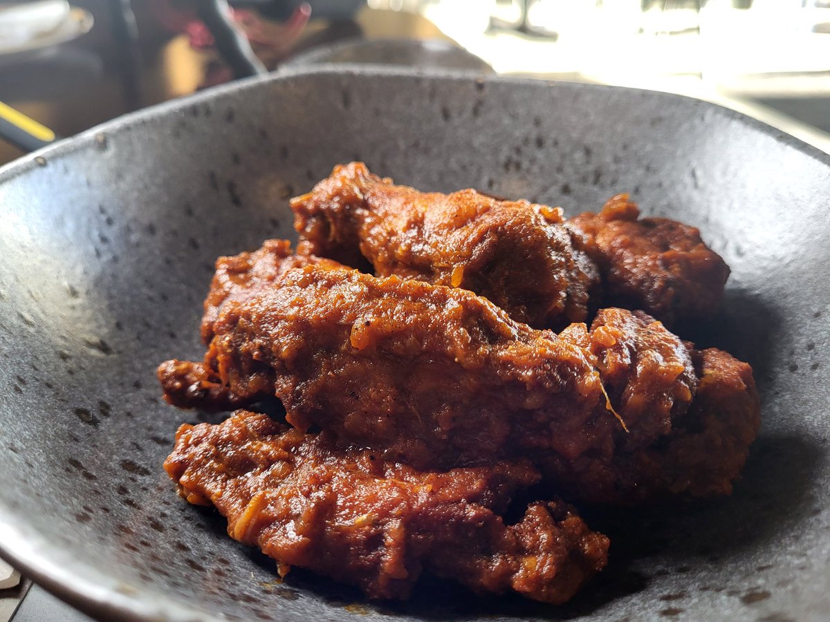 These wings are fire 🔥 😋  like literally..very #spicy but delicious #Ethiopian #fusion wings at Ethiopiques Cafe in #johnscreekga! 
#atlfood #atlantarestaurants #blackownedatl #atlrestaurants #africanfood