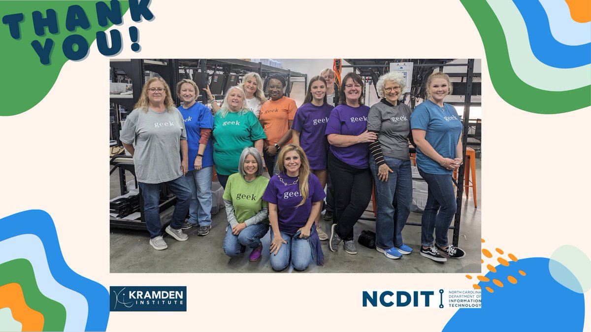 Thank you to <a href="/NCDIT/">NCDIT</a> for joining Kramden to refurbish computers today! The group helped to prepare devices for our programs. Thank you for helping to bridge the digital divide!

#digitalequity #volunteer #givetech