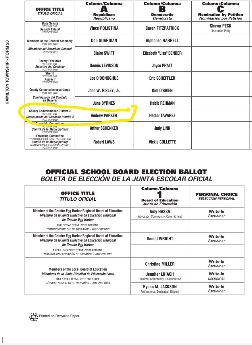 friendsofandrew's tweet photo. Come out and vote today!
Vote for the team that's always working for the people of Atlantic County.
Vote for Commissioner Andrew Parker III and Column A. https://t.co/S4fj9pKBv5