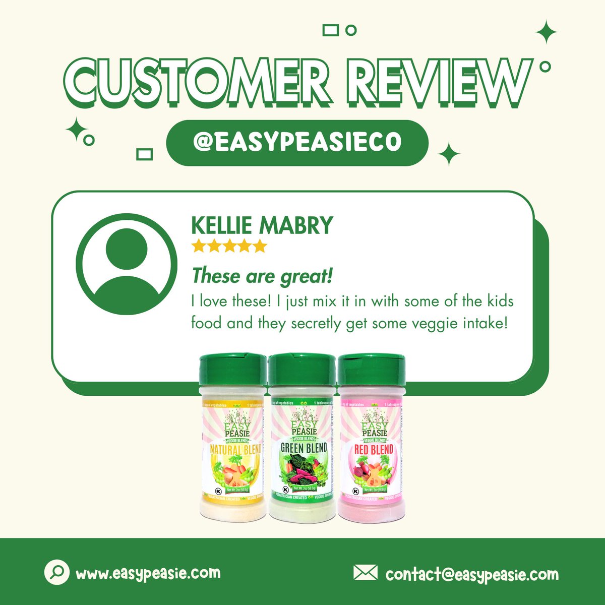 We're overjoyed to know that our product has simplified mealtime for your picky eaters. 😄🍽️ Share a review and get a chance to win a fantastic giveaway! Comment on our website (easypeasie.com) or on social media. Don't forget to tag us in your photos! #EasyPeasieFamily