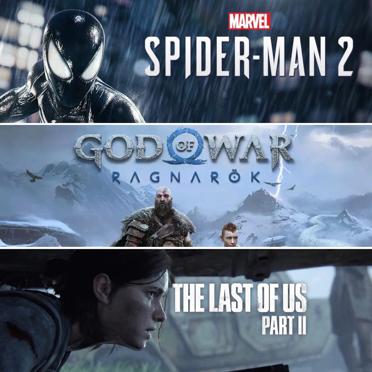 DomTheBomb's tweet photo. 3 of the best PlayStation sequels we’ve seen in recent years 🔥 https://t.co/pRAWfEgtH6