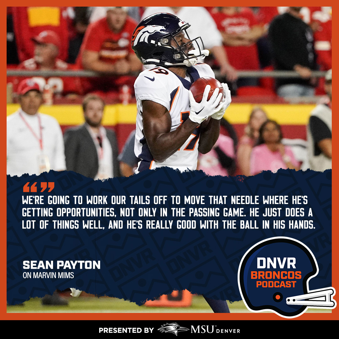 DNVR_Broncos's tweet photo. Do you think Marvin Mims will get a catch this week?? https://t.co/pFZifLRI5q