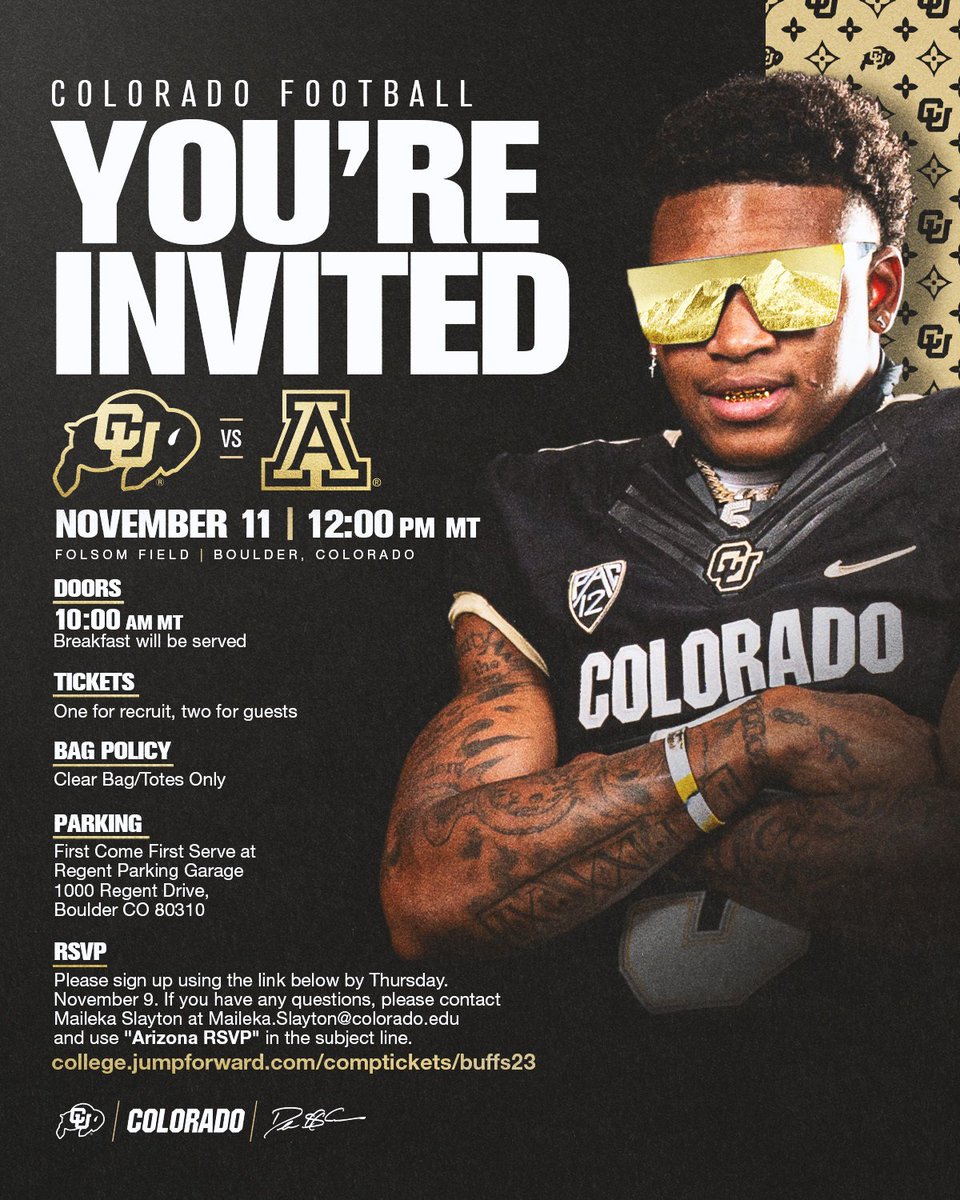 Thank you @DeionSanders, @CUFBRecruit and @CUBuffsFootball for inviting me back to Boulder for a home game. #SkoBuffs 🦬🦬🦬 @SixZeroAcademy @FFC_CoachSallee @Coach_JNovotny @ffchsfootball @PrepRedzoneCO #DungeonFamily #SixZeroSoldier #TrojanStrong