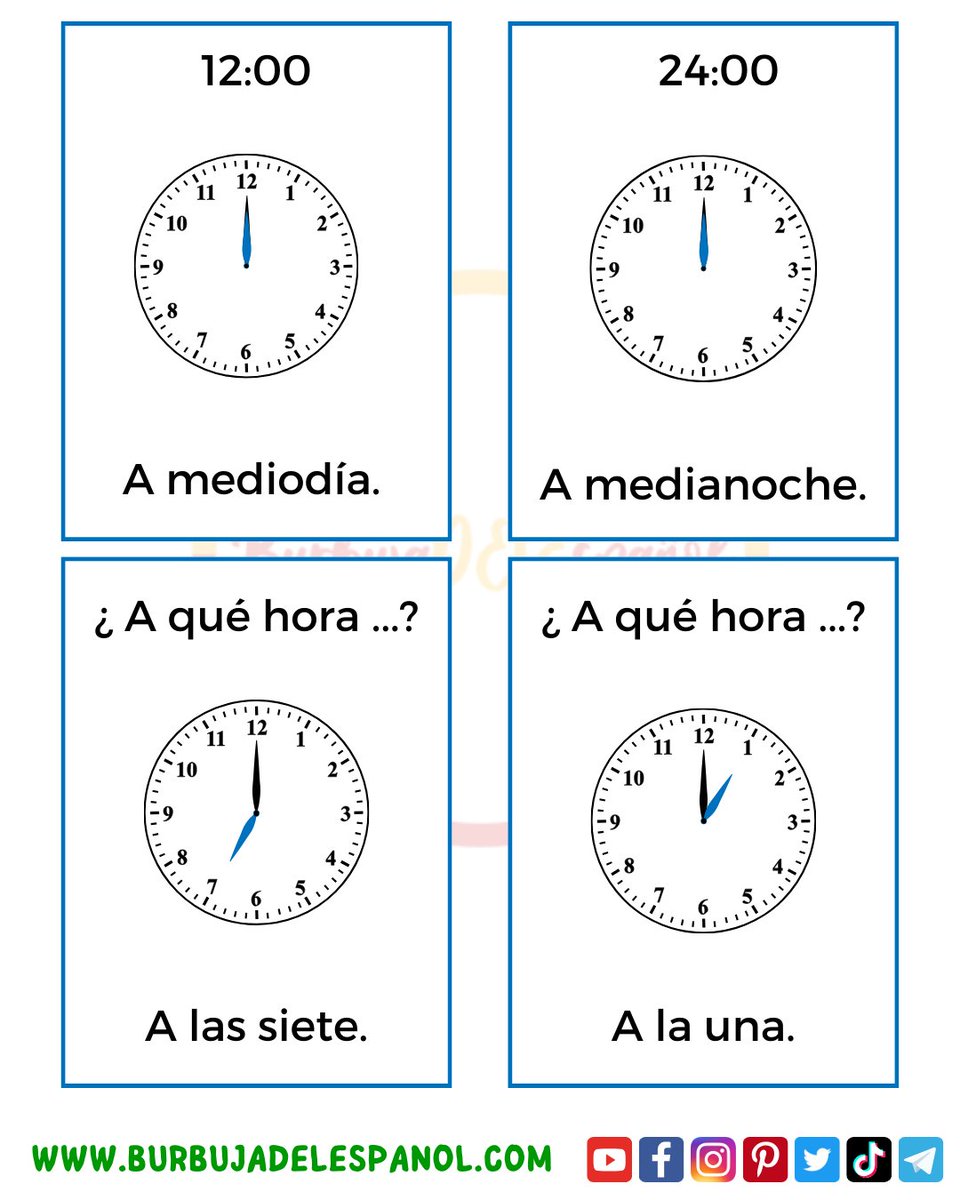 BurbujaEspanol's tweet image. ¿A qué hora te despiertas por la mañana? ⏰🇪🇸

#AprenderEspañol #EspanolParaTodos #MejorarMiEspañol #EspañolLenguaExtranjera #ComprenderEnEspañol #LecturaEnEspañol #VocabularioEnEspañol #GramáticaEnEspañol #PracticarEspañol #HablarEspañol #LeerEnEspañol #EscribirEnEspañol