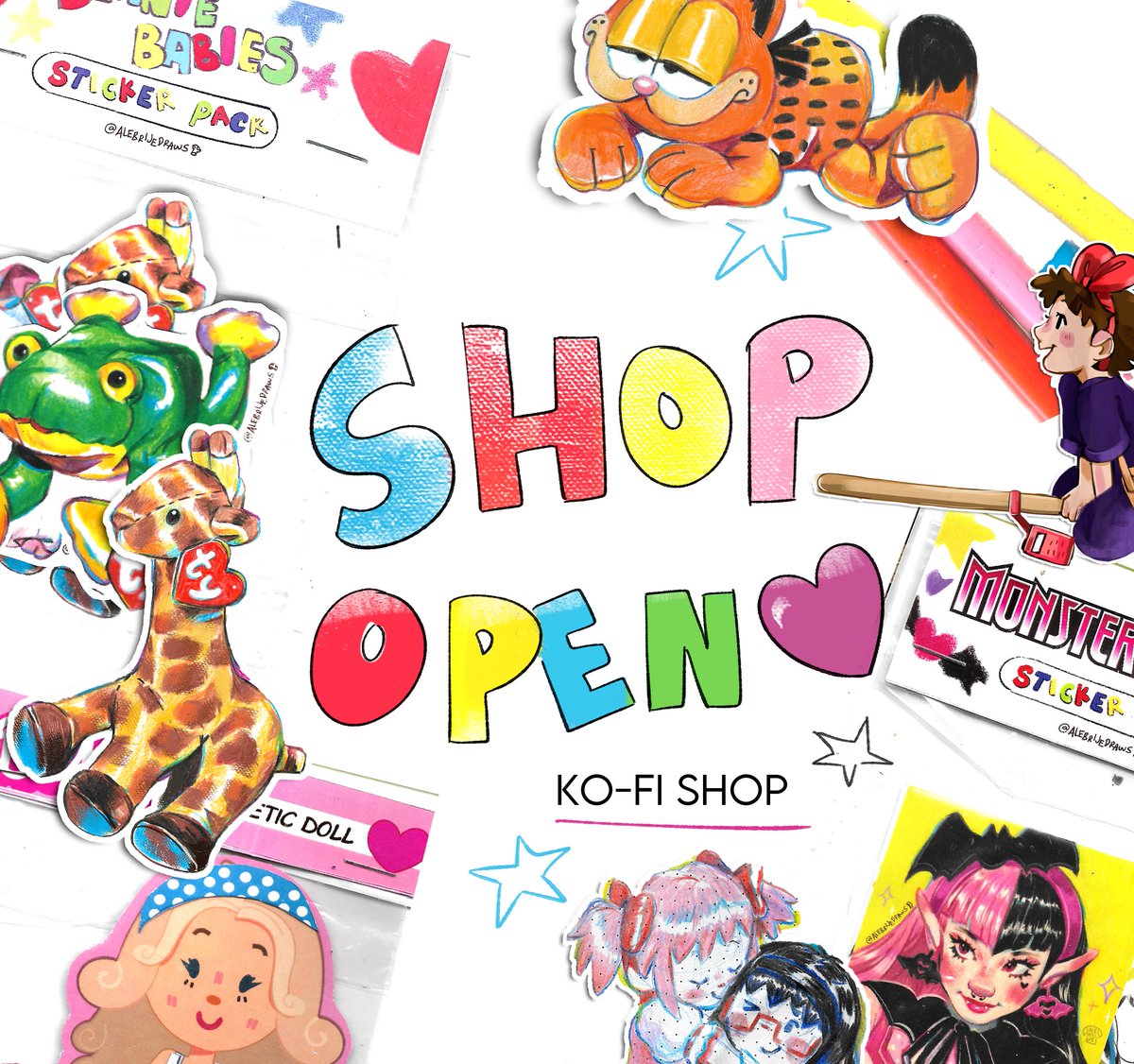 MY SHOP IS OPEN ♡⸜(˃ ᵕ ˂ )⸝ You can officially buy merch from me ☆⋆。𖦹°‧★ Link is in my bio 💗