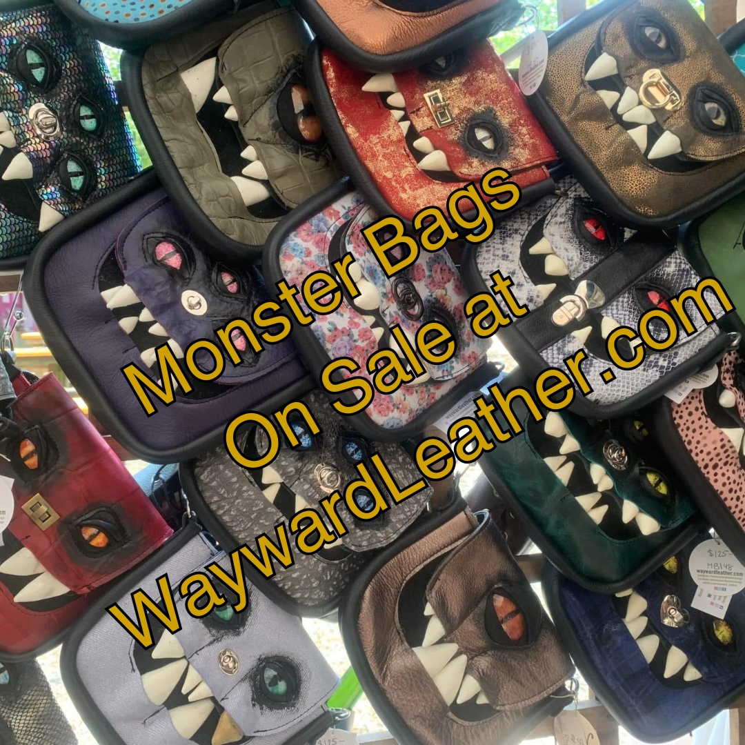 Wayward_Leather's tweet photo. Sized to slide through a belt for events, or clip to the included strap to turn into a perfectly sized crossbody.
And now, they are on sale online!
#waywardleatherdesign #monster #mimic #critters #asmilethatkills #eyes #teeth #bag #purse #crossbody https://t.co/guzuc8lWnj