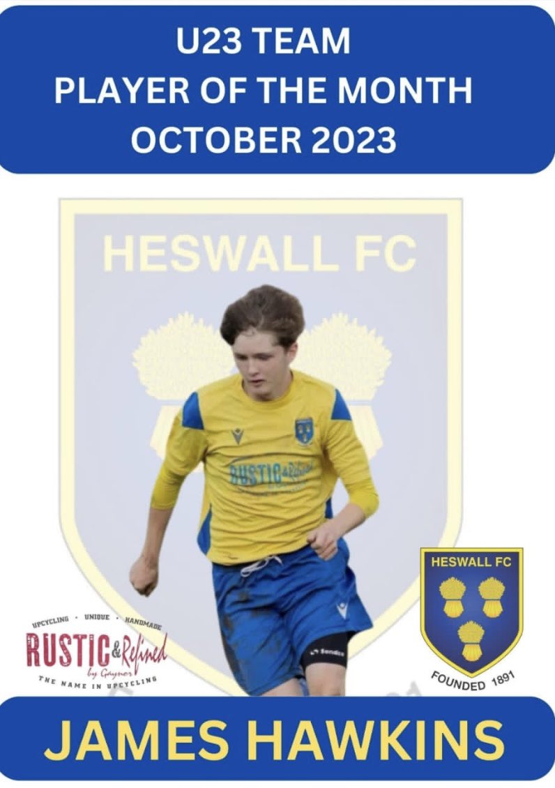 Congratulations to our U23’s player of the month for October notching up 4 assists. Not a bad start for his debut season in West Cheshire 3.