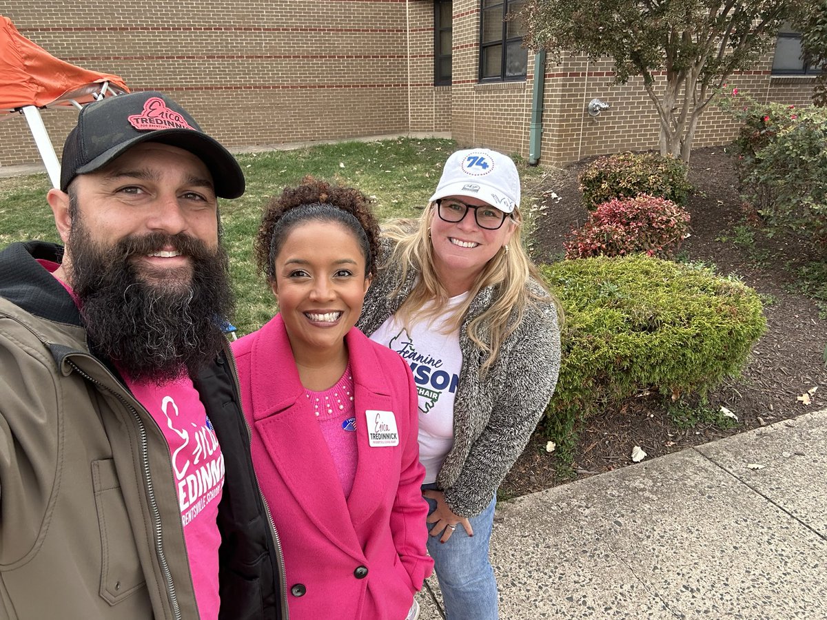 Erica4PWSchools's tweet photo. A couple hours left, we’ve hit every precinct in the district. Bristow Run, Piney Branch, Gainesville Middle, and Glenkirk. #EricaTredinnickforschoolboard https://t.co/LkM3LS0B9s